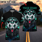 BlueJose Darts Gothic Panda with Skull Hat Personalized Name, Team Name Shirt (4 Colors)