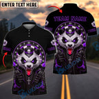BlueJose Darts Gothic Panda with Skull Hat Personalized Name, Team Name Shirt (4 Colors)