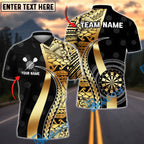 BlueJose Darts Golden Tribal Personalized Name, Team Name Shirt (4 Colors)