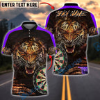 BlueJose Darts Tiger Face Roaring Customized Name, Team Name 3D Shirt (4 Colors)