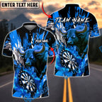 BlueJose Darts Bull Dartboard Splash Personalized Name, Team Name Unisex Shirt (4 Colors)