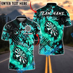 BlueJose Darts Black Grunge Dartboard Personalized Name, Team Name Unisex Shirt (4 Colors)