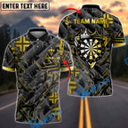 BlueJose Darts Royal Crown Gold Black Customized Name, Team Name 3D Shirt (4 Colors)