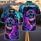 BlueJose Darts Fiery Inferno Skull With Flaming Dartboard Eyes Customized Name, Team Name 3D Shirt (4 Colors)