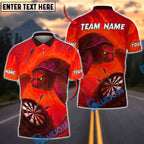 BlueJose Darts Angry Turtle Blue Ocean Customized Name, Team Name 3D Shirt (4 Colors)