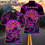 BlueJose Darts Neon Dartboard Monster Bulldog Customized Name, Team Name 3D Shirt (4 Colors)