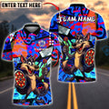 BlueJose Darts Funny Wolf Graffiti Style Customized Name, Team Name 3D Shirt (4 Colors)