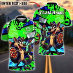 BlueJose Darts Funny Wolf Graffiti Style Customized Name, Team Name 3D Shirt (4 Colors)