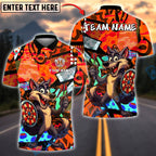 BlueJose Darts Funny Wolf Graffiti Style Customized Name, Team Name 3D Shirt (4 Colors)