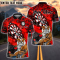 BlueJose Darts Bulldog Warrior Style Customized Name, Team Name 3D Shirt (4 Colors)