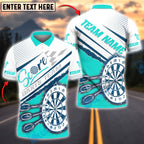 BlueJose Darts Sport Dynamic Racing Stripe Personalized Name, Team Name Shirt (4 Colors)