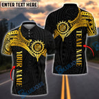 BlueJose Darts Golden Tribal Pattern Customized Name, Team Name 3D Shirt (4 Colors)