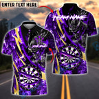 BlueJose Darts Samurai Line Gold Premium Fire Dartboard Customized Name, Team Name 3D Shirt (4 Colors)