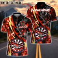 BlueJose Darts Samurai Line Gold Premium Fire Dartboard Customized Name, Team Name 3D Shirt (4 Colors)