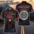 BlueJose Darts Spider Web Dark Customized Name, Team Name 3D Shirt (4 Colors)