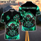 BlueJose Darts Fire Bull Arena Customized Name, Team Name 3D Shirt (4 Colors)