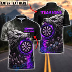 BlueJose Darts Wolf Skull Flame Customized Name, Team Name 3D Shirt (4 Colors)