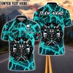 BlueJose Darts Punk Skull With Spikes Board Customized Name, Team Name 3D Shirt (4 Colors)