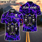 BlueJose Darts Punk Skull With Spikes Board Customized Name, Team Name 3D Shirt (4 Colors)