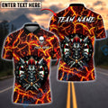 BlueJose Darts Punk Skull With Spikes Board Customized Name, Team Name 3D Shirt (4 Colors)