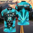 BlueJose Darts Skull Flame Flower Target Customized Name, Team Name 3D Shirt (4 Colors)