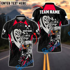 BlueJose Darts Fierce Eagle Illustration Personalized Name, Team Name Shirt (4 Colors)