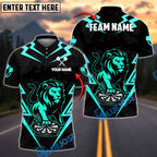 BlueJose Darts Lion Power Pose Personalized Name, Team Name Shirt (4 Colors)