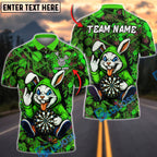 BlueJose Darts Urban Crazy Bunny Customized Name, Team Name 3D Shirt (4 Colors)