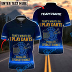 BlueJose Darts Funny Neon Text Throw - I Drink and I Forget Things Personalized Name, Team Name Shirt (4 Colors)