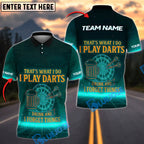 BlueJose Darts Funny Neon Text Throw - I Drink and I Forget Things Personalized Name, Team Name Shirt (4 Colors)