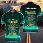 BlueJose Darts Funny Neon Text "I Play Darts ‚Äú Drink and I Forget Things" Personalized Name, Team Name Shirt (4 Colors)