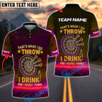 BlueJose Darts Funny Neon Text "I Play Darts ‚Äú Drink and I Forget Things" Personalized Name, Team Name Shirt (4 Colors)