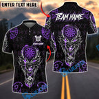 BlueJose Darts Viking Wolf Runes Design Personalized Name, Team Name Unisex Shirt (4 Colors)