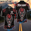 BlueJose Darts Viking Wolf Runes Design Personalized Name, Team Name Unisex Shirt (4 Colors)