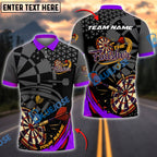 BlueJose Darts Explosive Dartboard & Arrows Graphics Personalized Name, Team Name Shirt (4 Colors)