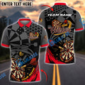 BlueJose Darts Explosive Dartboard & Arrows Graphics Personalized Name, Team Name Shirt (4 Colors)