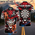 BlueJose Darts Dark Joker Card Dartboard Personalized Name, Team Name Unisex Shirt (4 Colors)