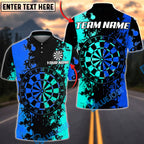 BlueJose Darts Splash Board Style Multicolor Options Personalized Name Shirt (4 Colors)