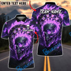 BlueJose Darts Lightning Flame Skull Multicolor Options Personalized Name Shirt (4 Colors)