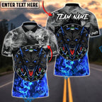 BlueJose Darts Fierce Wolf Darts Flame Art Personalized Name, Team Name Unisex Shirt (4 Colors)