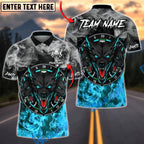 BlueJose Darts Fierce Wolf Darts Flame Art Personalized Name, Team Name Unisex Shirt (4 Colors)