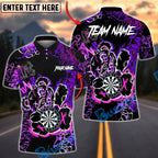 BlueJose Darts Graffiti Bear Dartboard Neon Splash Multicolor Options Personalized Name Shirt (4 Colors)