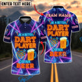 BlueJose Darts Neon Darts Player Drink Beer Night Personalized Name Shirt