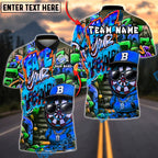 BlueJose Darts Dartboard Graffiti Street Art Character Face Your Fear Multicolor Options Personalized Name Shirt (4 Colors)