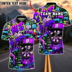BlueJose Darts Dartboard Graffiti Street Art Character Face Your Fear Multicolor Options Personalized Name Shirt (4 Colors)