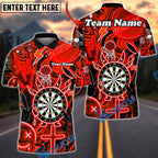 BlueJose Darts Neon Dartboard Electric Astronaut Glow Multicolor Options Personalized Name Shirt (4 Colors)