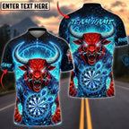 BlueJose Darts Red Bull Demon Personalized Name, Team Name Unisex Shirt (4 Colors)