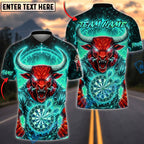 BlueJose Darts Red Bull Demon Personalized Name, Team Name Unisex Shirt (4 Colors)