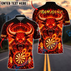 BlueJose Darts Red Bull Demon Personalized Name, Team Name Unisex Shirt (4 Colors)