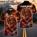 BlueJose Darts Dragon Rose Flame Personalized Name, Team Name Unisex Shirt (4 Colors)